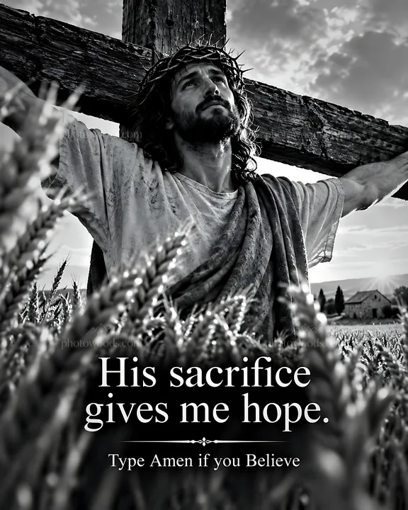 Hope in the grain field - AI-generated stock image