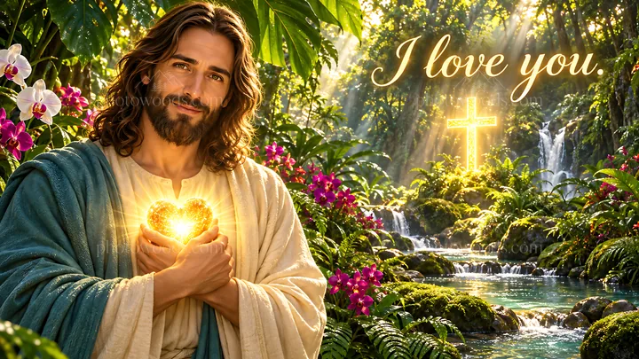 Love beneath the Rainforest Canopy - AI-generated stock image