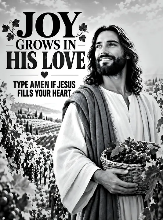 Joy in the vineyard with a man holding a basket of grapes - AI-generated stock image