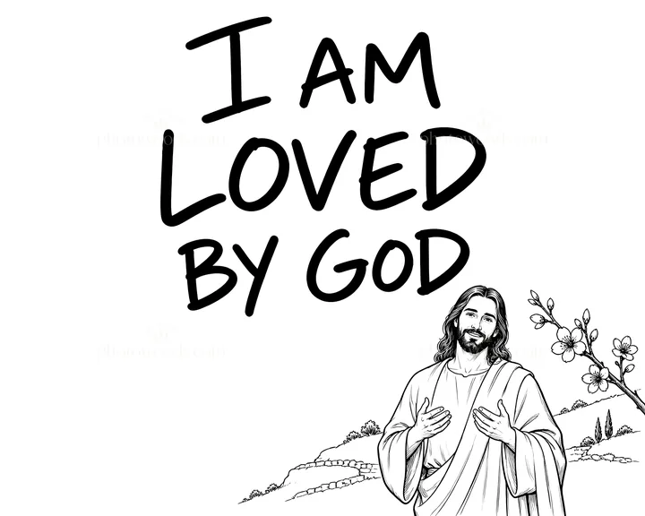 Jesus Christ expressing love and comfort - AI-generated stock image
