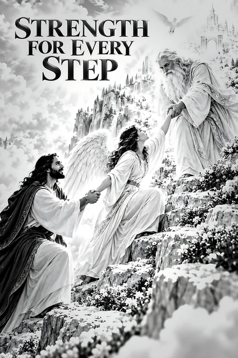 Strength for every step in a dramatic scene - AI-generated stock image