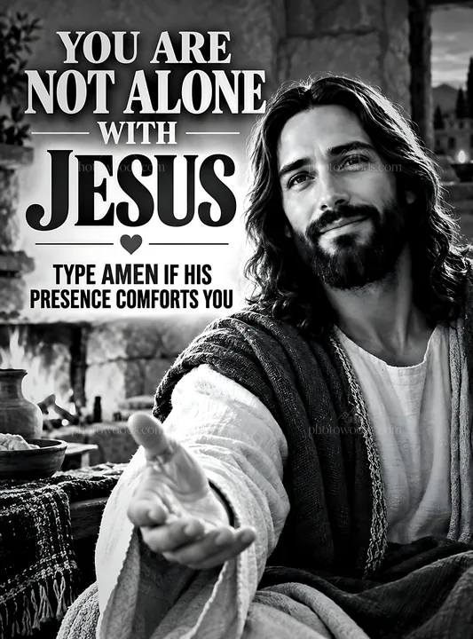 You are not alone with Jesus at home - AI-generated stock image