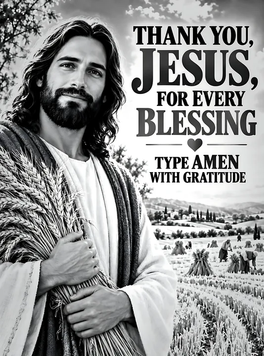 Gratitude for harvest blessings - AI-generated stock image